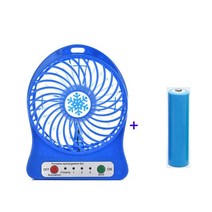 Xiaomi-휴대용 미니 팬 에어 쿨러 배터리 작동 USB 충전 데스크탑 3 모드 속도 조절, 07 blue with battery