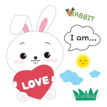 [룰루핑거] 보석십자수 러브 토끼 2S-02-109