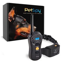 PetSpy P620 강아지 훈련 충격 목걸이 진동 전기 충격 경고음 충전식 및 방수 원격 트레이너 E칼라 4.563.5kg(10140파운드) 4414399723, One Dog