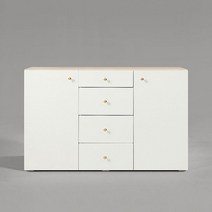 퀼리 와이드 수납 서랍장 1200 (착불), 진그레이