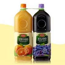 델몬트 오렌지+포도 기획 1.8L 2입 유기농야채주스 과채음료 과일원액, 기본