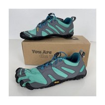 비브람 파이브핑거스 V-Trail 2.0 여성용 블루 그린 베어풋 신발 Size 7.5-8