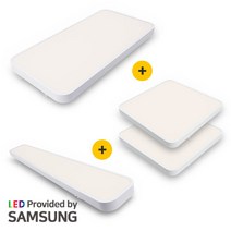 20평 LED 마빈 주백색 방등 거실등 주방등 세트 IN, 주백색 거실50W(1EA)/방(2EA)/주방(1EA)