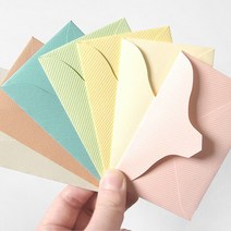 명함 기프트카드용 파스텔컬러 미니 봉투 컬러별 100매 세트, 옐로우