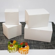 원터치 화이트 선물상자 / 조각케익상자 포장박스 쿠키 블루 머핀 마카롱 떡상자 타올상자, 1장, 원터치 화이트상자 (2호)
