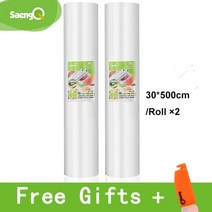 SaengQ-진공 식품 실러 장기간 신선도 유지 진공 포장기 12 + 15 20 25 30cm x 롤/묶음, 06 30cm-2pcs