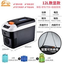 트럭용 미니 냉장고 차량용 캠핑 12V24V 휴대용 여행 음식보관, 전자12L싱글12V220V냉온겸용냉동X