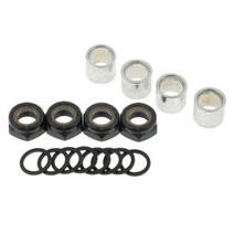 11x8mm 스케이트보드 베어링 스페이서 와셔 8x6mm 너트 스피드 키트 롱보드 수리 도구 스쿠터 부품 액세서리, 검은 색, 01 Black