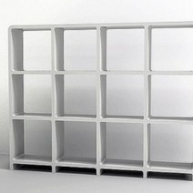 책장수납함 낮은책꽂이 서재장 더크린 DIY L300 4 3 오픈 거실 공간분리, 화이트