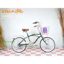 레저용 마트 자전거 여학생 자전거 로드 여성 클래식 여성용 헬맷 주니어 중학생자전거, 6단_01국방색+ 발전기 라이트 | 20인치