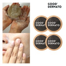 굿더마토 아크니케어 클렌징바 115g (천연수제비누 클렌징폼 폼클렌징 모공속피지알러지 99.9% 뿌리까지 딥클렌징), 4개