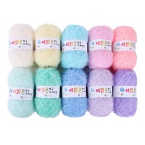 마마니트 해맑은수세미실 10볼(800g 대용량) 세트, 파스텔톤 10볼 800g 1세트, 1세트