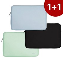 노트북 아이패드 방수 파우치 1+1 (11인치 13인치 15인치 17인치), 노트북 가방, 민트 + 민트, 13-14인치