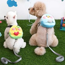 강아지 가방 하네스 애견 배낭 백팩 가슴줄, 옐로우