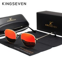 고급선글라스 KINGSEVEN2022 클래식 반사 선글라스 남성용 육각형 레트로 선글라스 스테인레스 스틸 안경 Oculos Gafas De Sol Shades