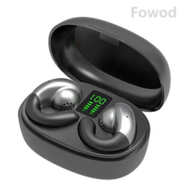 Fowod S29 고음질 이어클립형 골전도 블루투스이어폰 방수 노이즈캔슬링헤드폰, S29-01블랙
