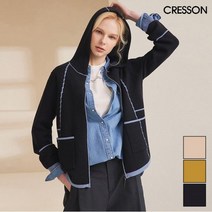 크레송 후디 집업 니트 점퍼 CRSOJP001-22A