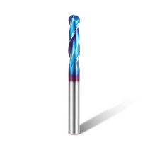 HQMaster 나선형 라우터 비트 다운 컷 0.6cm14인치 섕크 솔리드 카바이드 나노, 0.6cm(1/4인치) (볼 노즈/ 업 컷)
