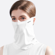 인별 얼굴 햇빛 가리개 자외선차단 골프 스포츠 쿨마스크, 화이트