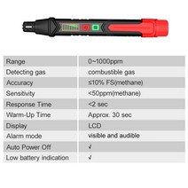 산소 가스 농도 측정기 HT60 휴대용 가스 누출 감지기 가연성 가청 시각 경보 LCD 디스플레이 메탄 프로판, 01 HT60