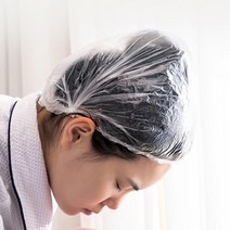 일회용 헤어캡 머리 방수 모자 비닐 덮개 파마캡, 투명헤어캡100매