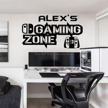 사용자 정의 이름 게임 영역 비닐 벽 스티커 호스트 휴대 전화 네트워크 게임 게임 연인 룸 문 장식 decals 24, [03] 102x57cm, [19] No.19 Purple