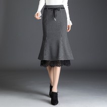 Happy shopping 여성 하이웨이스트 모직 롱스커트 07 POX07 606317404795