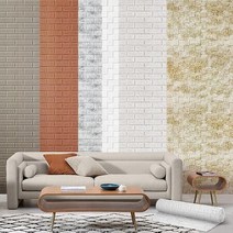파블럭디자인 폼블럭 포인트벽지 2.3m 벽돌벽지 벽폼, 실버그레이