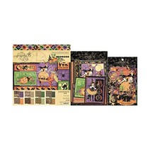 Graphic 45 Charmed 종이 팩 저널 카드 Ephemera 다이컷 및 보관 포켓 최면 퍼플 캔디 콘 오렌지 아이비 그린 레드 블랙 20 3 x 3cm(8 8인치) 용지