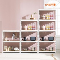 스피드랙 3단 4단 5단 화이트 앵글 철제선반 무볼트 조립식 선반 베란다 펜트리 선반장 창고 수납 다용도, 4단   1000   600   1800