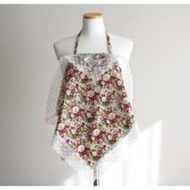 도도한상점 휴대용 식사 앞치마 어르신용 턱받이 무릎덮개 겸용 매너손수건, 14.레드베이지, 1개