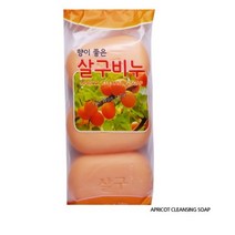 GJ가짐 향이좋은 살구비누(3개입) 세안비누 목욕비누, 90g, 4개