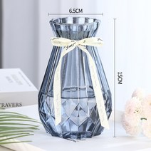 테이블리폼 유러피안 팬시 유리화병 수배 그린 뤄 식물 말린 생선 꽂다 꽃병 그릇 식당 거실인테리어 수반 1801237231, (쁘띠다이아몬드 2개 )그레이