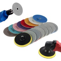 Abrasive Tools 연마 도구 16pcs 샌딩 그라인딩 디스크 습식 다이아몬드 패드 타일 대리석 화강암 폴리 셔 유연한 스톤 세라믹 핸드 툴 샌드페이퍼, 중국
