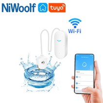 누수센서 스마트안전장비 누수경보기 tuya wifi 워터 센서 스마트 홈 누수 감지기 누출 센서 홍수 경보 오버플로 보안 경보, 없음