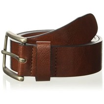 Perry Ellis 남성용 캐주얼 가죽 벨트 Brn 34