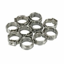 조인트 클램프 25pcs 호스 클램프 단일 귀 무단 5.8-23.5mm 304 스테인레스 스틸 종류의 씰링 신치 링, 08 10.8-13.3mm