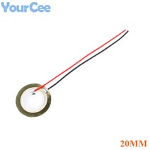 압전 피에조 세라믹 웨이퍼 플레이트 사운더 센서 10 개 직경 12MM/15MM/18MM/20MM/27MM/35MM/50MM 버저 라우드 스피커용, [04] 10pcs 20MM
