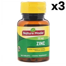 네이처메이드 Zinc 아연 30mg 100정 3팩
