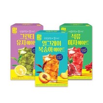 녹차원 [녹차원] 신상에이드 3종 (그린티유자+석류오미자+얼그레이복숭아) [시원한 맛있는맛] [녹차원] 신상에이드 3종 (그린티유자+석류오미자+얼그레이복숭아) [정성가득한 맛좋은], 12세트