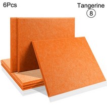방음패드 자재 차음재 매트 보드 어쿠스틱 패널 6 개 단열 흡수 소재 도어 씰 스트립 방음 벽 스튜디오 사운드, CHINA, 8--Tangerine