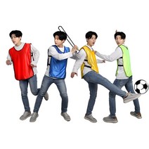 팀조끼 밴드형(성인) 축구 티 단체복 체육대회 팀복, 선택03-블루