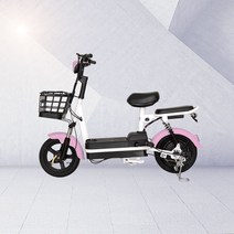 전동 스쿠터 전기 자전거 이륜 배터리 출퇴근 바이크 배달용, 핑크 65km