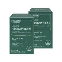 모어네이처 식물성 rTG 알티지 오메가3 60캡슐 미세조류 DHA EPA 비타민E 함유 임산부 혈행 오메가, 2box