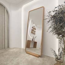 드레스룸 대형 전신 거울 인테리어 고급 피팅 옷가게 럭셔리 와이드 원목 통나무 거치대 안정, 아니요, 울트라 화이트 미러 70 x 180베이스는 얇고 조절