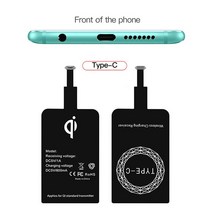 무선 충전 모듈 휴대폰Qi 무선 충전 수신기 폰 6 7 플러스 5s 마이크로 USB C 타입 범용 고속 삼성 화웨이, 04 Type C