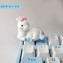 기계식 키보드 OEMR4 키캡 러블리 십이지 애니멀 쥐/소/호랑이/토끼/용/뱀/말/양/원숭이/닭/개/돼지띠 카툰스타일 입체 장식 키보드 꾸미기 십자가형 선물용, 표준, 말