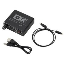 DAC 블루투스dac usbdac 꼬다리dac hifi 디지털 아날로그 변환기 rca 3.5mm 헤드폰 증폭기 toslink 광 동축 출력 휴대용, 1-검은색