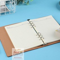 다이어리 가죽 커버 노트 마그네틱 다이어리형 자석 유선 6공 A5 브라운