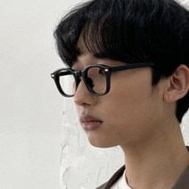 남자 패션 안경 뿔테 사각 투명